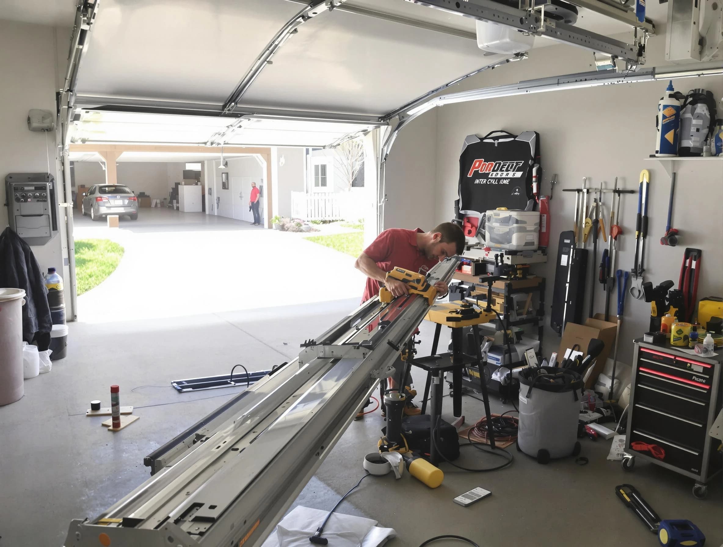Pleasant Grove Garage Door Repair expert performing track repair in Pleasant Grove