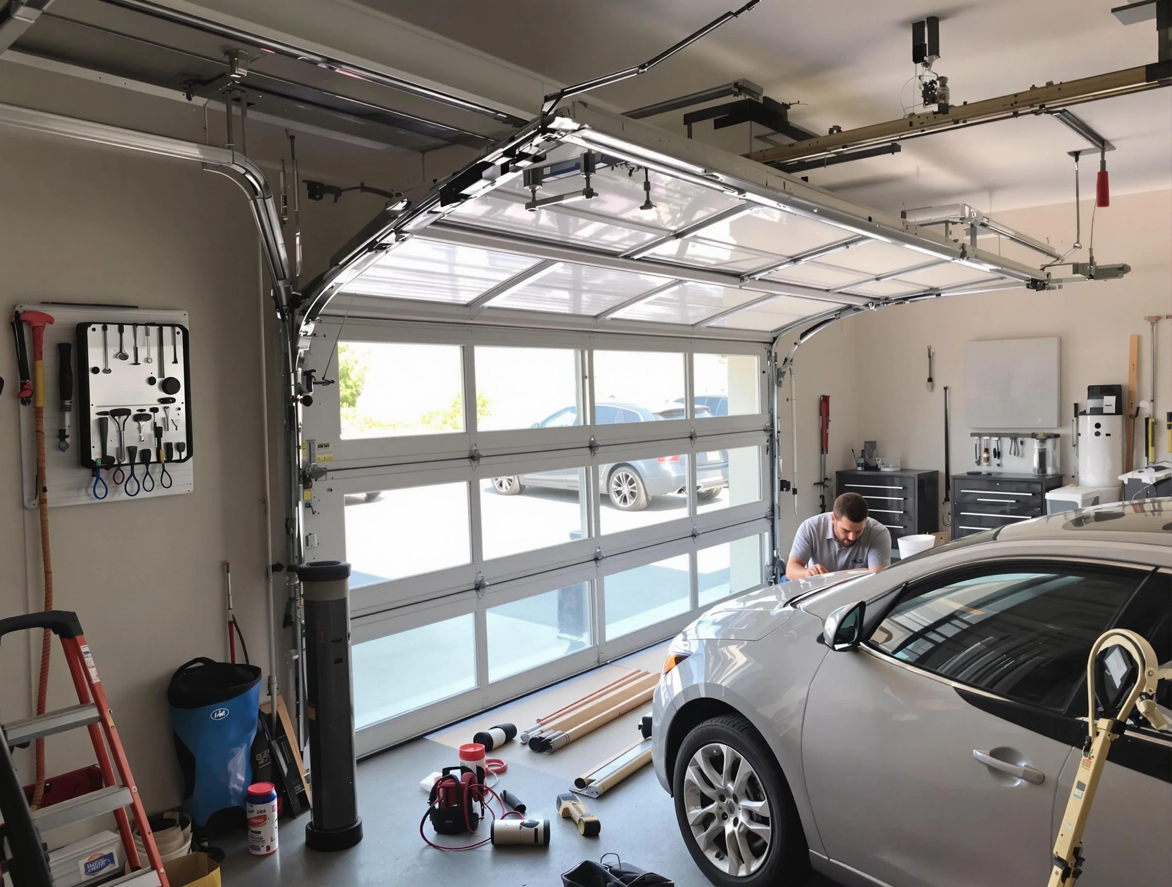 Garage door noise reduction service by Pleasant Grove Garage Door Repair in Pleasant Grove