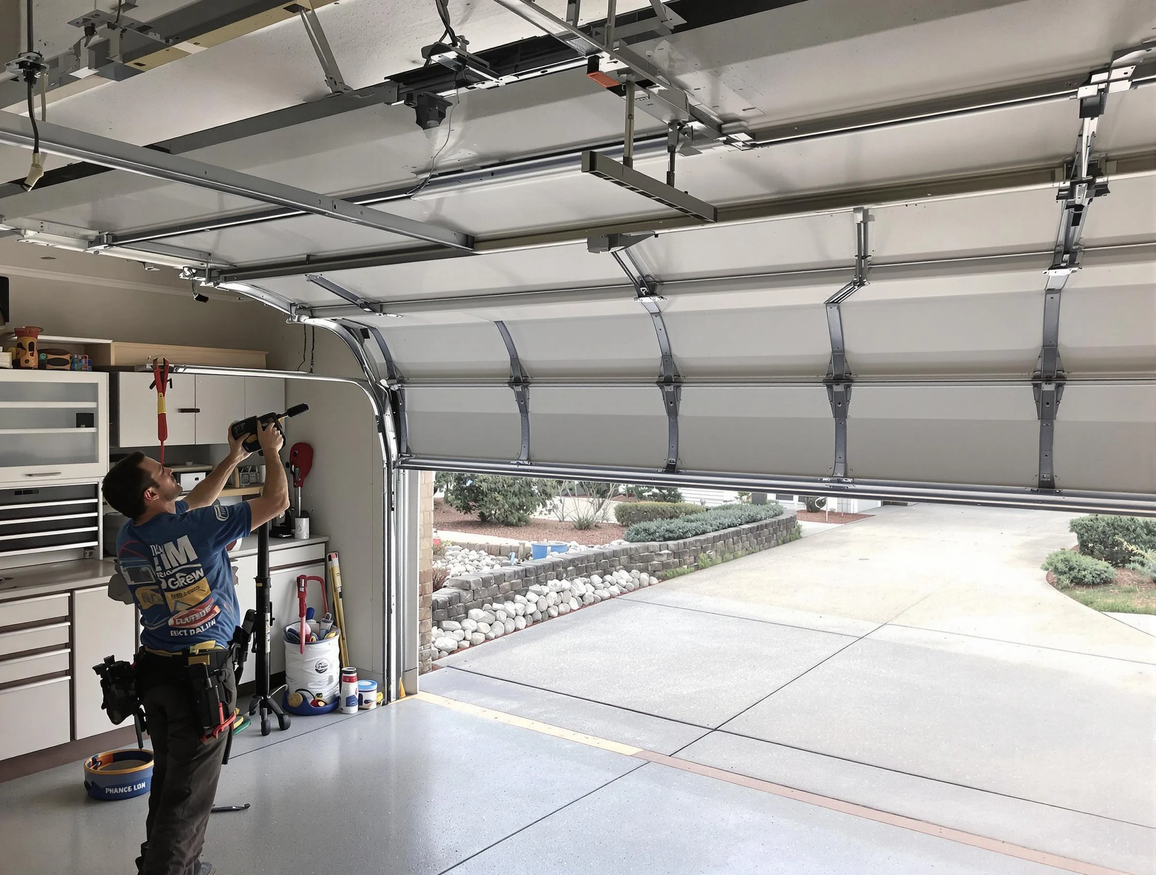 Garage door track repair service by Pleasant Grove Garage Door Repair in Pleasant Grove